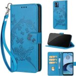 Saturcase coque pour motorola moto g14, fleurs pu cuir magn�tique flip portefeuille support porte - carte ...