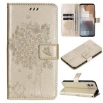 Saturcase coque pour motorola moto g32, arbre a chat pu cuir magn�tique flip portefeuille support porte ...