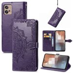 Saturcase coque pour motorola moto g32, mandala gaufrage pu cuir magn�tique flip portefeuille support ...