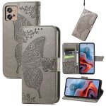 Saturcase coque pour motorola moto g32, papillon fleurs pu cuir magn�tique flip portefeuille support ...