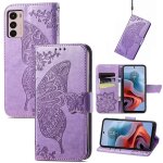 Saturcase coque pour motorola moto g42, papillon fleurs pu cuir magn�tique flip portefeuille support ...