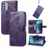 Saturcase coque pour motorola moto g51 5g, papillon fleurs pu cuir magn�tique flip portefeuille support ...