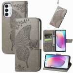 Saturcase coque pour motorola moto g52 g71s, papillon fleurs pu cuir magn�tique flip portefeuille support ...