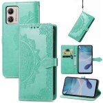 Saturcase coque pour motorola moto g53 5g, mandala gaufrage pu cuir magn�tique flip portefeuille support ...