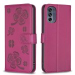 Saturcase coque pour motorola moto g62 5g, belle tr�fle pu cuir magn�tique flip portefeuille support ...
