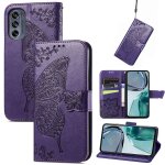 Saturcase coque pour motorola moto g62 5g, papillon fleurs pu cuir magn�tique flip portefeuille support ...