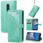 Saturcase coque pour nokia c3, mandala gaufrage pu cuir magn�tique flip portefeuille support porte - ...