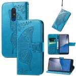 Saturcase coque pour nokia c3, papillon fleurs pu cuir magntique flip portefeuille support porte - carte ...