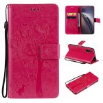 Saturcase coque pour oneplus nord ce 5g, arbre a chat pu cuir magn�tique flip portefeuille support porte ...