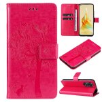 Saturcase coque pour oppo reno 8t 4g, arbre a chat pu cuir magn�tique flip portefeuille support porte ...