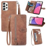 Saturcase coque pour samsung galaxy a33 5g, fleur pu cuir magn�tique flip portefeuille poche fermeture ...
