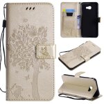 Saturcase coque pour samsung galaxy j4 core, arbre a chat gaufrage pu cuir magntique flip portefeuille ...