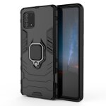 Saturcase coque pour samsung galaxy note 10 lite, bague b�quille hybride 2 en 1 [pc & silicone] double ...