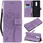 Saturcase coque pour sony xperia 1, arbre a chat gaufrage pu cuir magntique flip portefeuille support ...