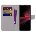 Saturcase coque pour sony xperia 1 iii 2021, beau pu cuir magn�tique flip portefeuille support porte ...