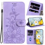 Saturcase coque pour sony xperia 1 iii 2021, fleurs de lys pu cuir magn�tique flip portefeuille support ...
