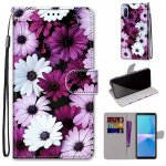 Saturcase coque pour sony xperia 10 iii 2021, beau pu cuir magn�tique flip portefeuille support porte ...