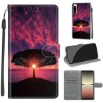 Saturcase coque pour sony xperia 5 iv 2022, beau pu cuir magntique flip portefeuille support porte - ...