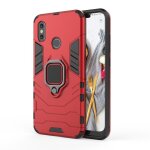 Saturcase coque pour xiaomi mi 8, bague b�quille hybride 2 en 1 [pc & silicone] double couche pare - ...