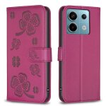 Saturcase coque pour xiaomi redmi note 13 pro 5g, belle tr�fle pu cuir magn�tique flip portefeuille support ...