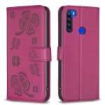 Saturcase coque pour xiaomi redmi note 8t, belle tr�fle pu cuir magn�tique flip portefeuille support ...