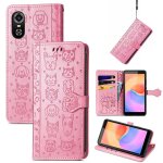 Saturcase coque pour zte blade a31 plus, chien et chat mignon pu cuir magn�tique flip portefeuille support ...