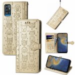 Saturcase coque pour zte blade a71, chien et chat mignon pu cuir magn�tique flip portefeuille support ...