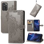 Saturcase coque pour zte blade a72 4g / v40 vita, mandala gaufrage pu cuir magn�tique flip portefeuille ...