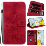 Saturcase coque pour zte blade a72 / v40 vita, fleurs de lys pu cuir magn�tique flip portefeuille support ...