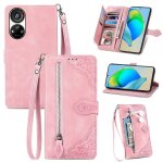 Saturcase coque pour zte blade v40s, fleur gaufrage pu cuir magn�tique flip portefeuille poche fermeture ...