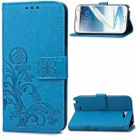 Saturcase lucky clover pu cuir magntique flip portefeuille support porte - carte coque housse etui pour ...