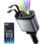 Senior - chargeur voiture rétractable 4 en 1 66w usb - c / usb - a charge rapide pour 4 appareils - câbles ... Senior - chargeur voiture rétractable 4 en 1 66w usb - c / usb - a charge rapide pour 4 appareils - câbles ...