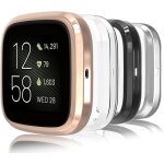 Senior - coque compatible pour fit bit versa 2, [4 - pack] montre scratch - resistant soft tpu lger ...