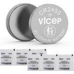 Sept - 6 - pack piles cr2450 pile bouton cr 2450 lithium 3v pour les porte - cls de voiture, les montres, ...