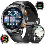 Shou - gps montre connecte homme 48mm, montre militaire homme 1. 43  hd amoled display avec lampe poche ...