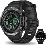 Shou - montre connecte homme femme ave appel bluetooth, 1. 39  hd ecran tactile intelligent, 112 + modes ...