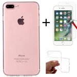 Silicone doux mince transparent coque iphone 7 plus 5. 5  coque + iphone 7 plus verre tremp�