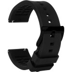 Silicone watch strap u2013 black quick release smart straps for men and women u2013 soft rubber watch ...
