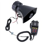 Sirène d'avertissement electronique de voiture, 100w, 12v dc, 120db, 7 sons, alarme de moto, pompier, ... Sirène d'avertissement electronique de voiture, 100w, 12v dc, 120db, 7 sons, alarme de moto, pompier, ...
