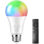 Sjzg - 12w a60 ampoule intelligente avec une tlcommande 2. 4ghz, rgbcw changement de couleur ampoule ...