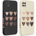 Sjzg - 2 pi�ces coque pour samsung galaxy a22 5g 6, 6 , etui avec amour cover mignon amusante peint dessin ...