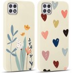 Sjzg - 2 pices coque pour samsung galaxy a22 5g 6, 6 , ultra fine souple silicone tpu avec motif design ...