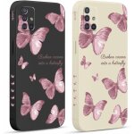 Sjzg - 2 pi�ces coque pour samsung galaxy a51 (4g) 6, 5 , etui avec violet pente papillon mignon amusante ...