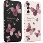 Sjzg - 2 pièces coque pour samsung galaxy s22 5g 6, 1 , etui avec violet pente papillon mignon amusante ... Sjzg - 2 pièces coque pour samsung galaxy s22 5g 6, 1 , etui avec violet pente papillon mignon amusante ...