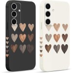 Sjzg - 2 pices coque pour samsung galaxy s25 + 5g 6, 7 , etui avec amour cover mignon amusante peint ...