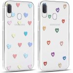Sjzg - 2 pices transparente coque pour samsung galaxy a20e 5, 8  motif de coeur d'amour fille femme ...
