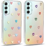 Sjzg - 2 pices transparente coque pour samsung galaxy a34 5g 6, 5  motif de coeur d'amour fille femme ...