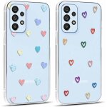 Sjzg - 2 pices transparente coque pour samsung galaxy a53 5g 6, 5  motif de coeur d'amour fille femme ...
