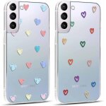 Sjzg - 2 pices transparente coque pour samsung galaxy s21 / s30 5g 6, 2  motif de coeur d'amour fille ...