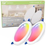 Sjzg - lot de 2 spots rgbw wifi bluetooth smart encastrables led dimmable, 7w, 500 lumen, 230v, interrupteur ... Sjzg - lot de 2 spots rgbw wifi bluetooth smart encastrables led dimmable, 7w, 500 lumen, 230v, interrupteur ...